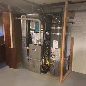 furnace water heater in basements