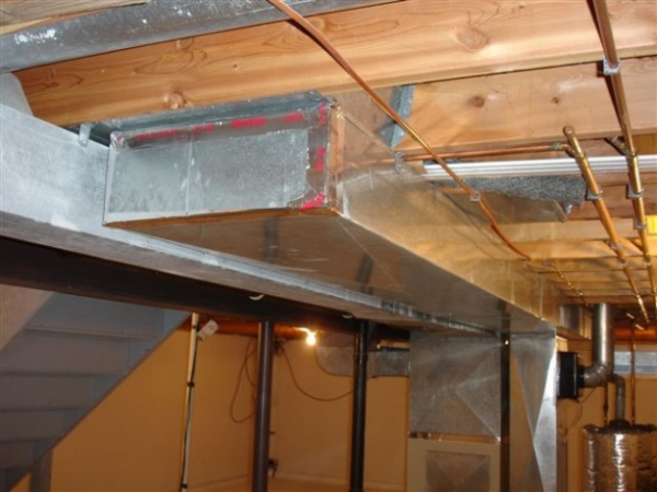 duct work in basement