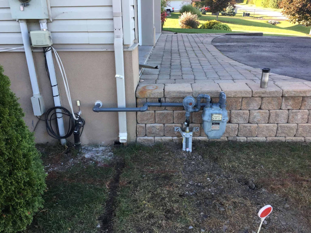 gas hook up back yard