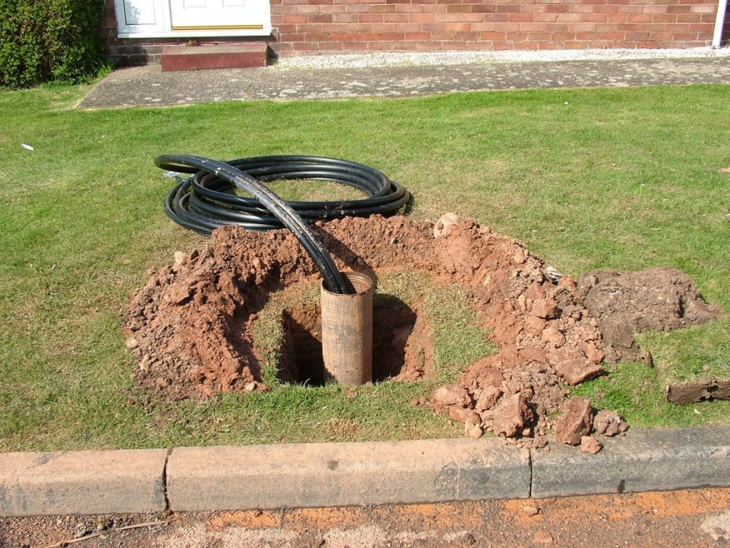 augur pipe lineset for geo heat pump