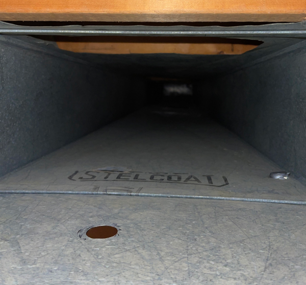 Clean duct with visible interior