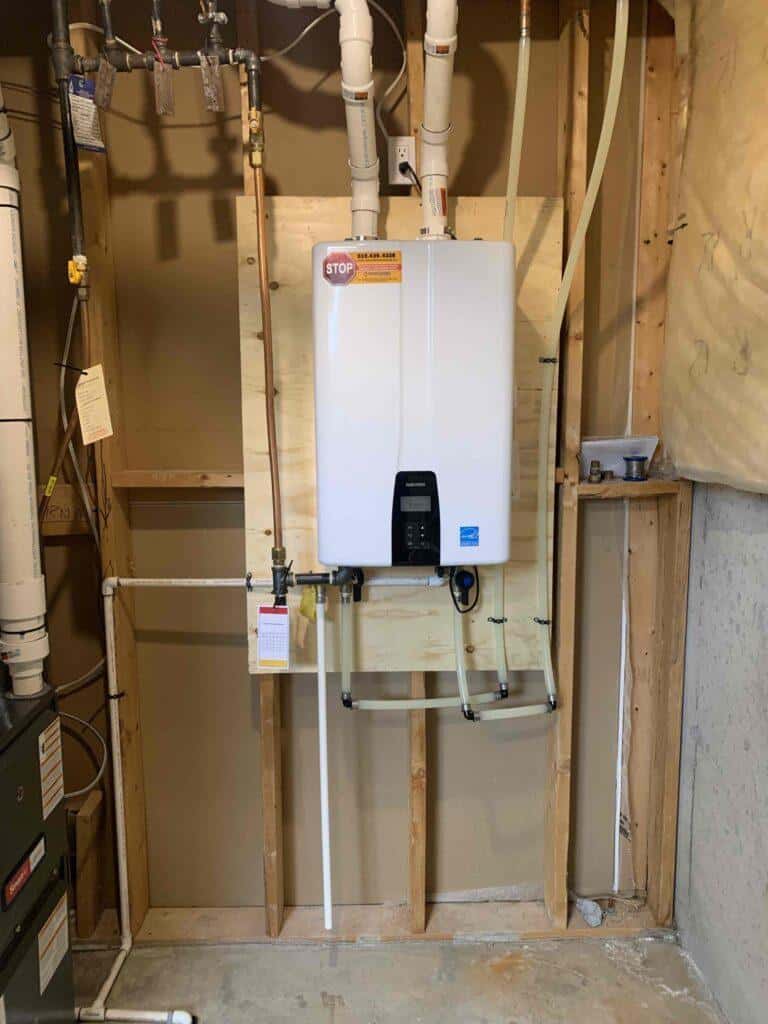 Tankless water heater pros and cons installed by Donaldson Home Services.