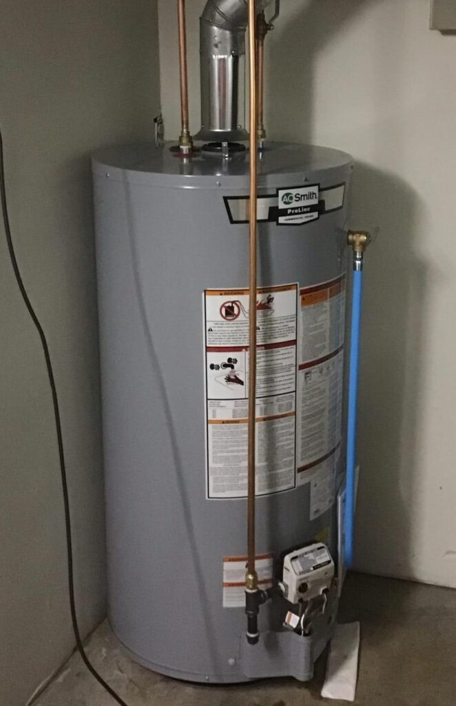 AO Smith, Donaldson installed tank water heater in basement in London, Ontario