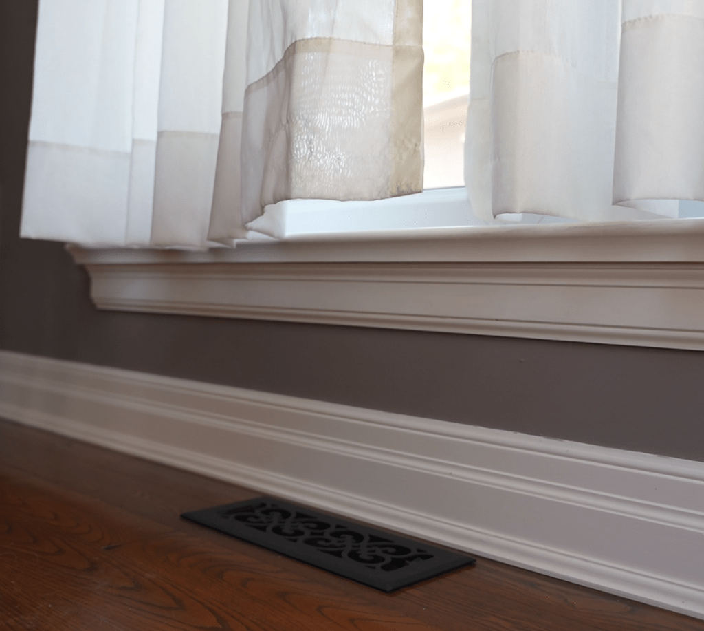 Clear floor vent for HVAC system in home